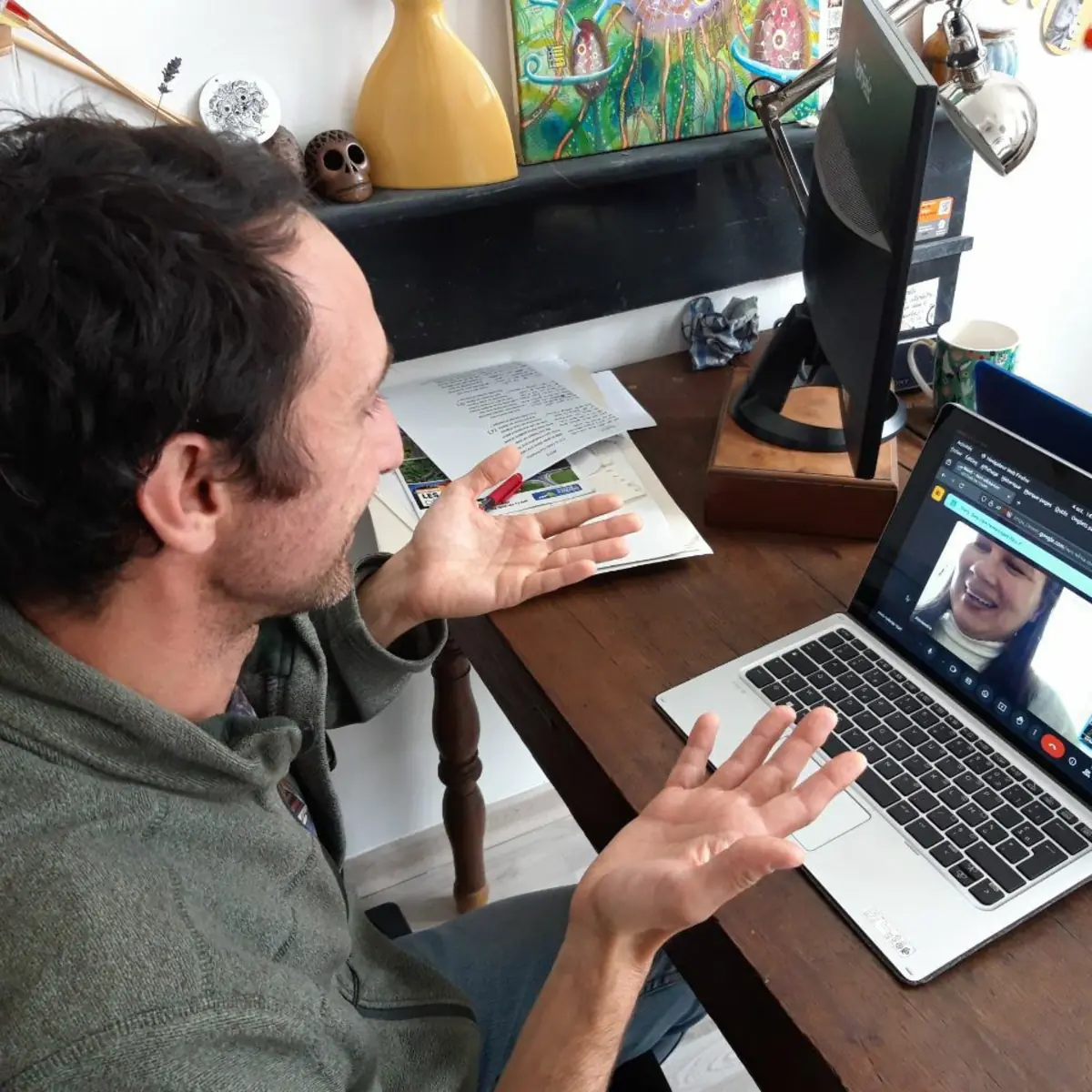 Un accompagnement mené depuis le bureau, en visioconférence